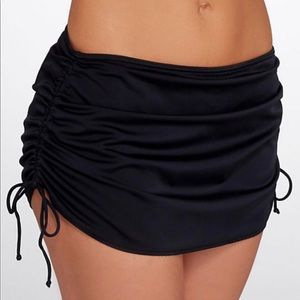 Black skirt type bikini bottom